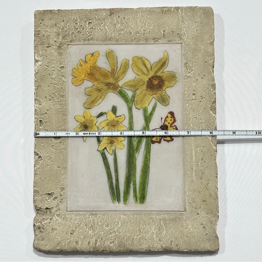 Floral Carved Resin Wall Art Decor